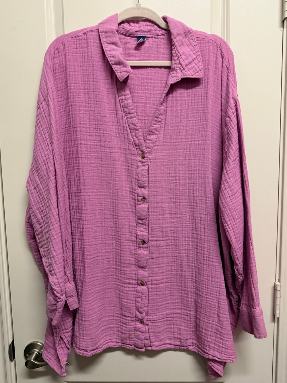 ✨ Pick 3 for $15 ✨ Old Navy Lightweight Gauze Button-Up Shirt in Dusty Rose